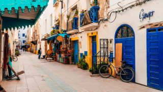 essaouira, morocco. 10th, june, 2017: inside the colorful souk of essaouira maritime town, morocco