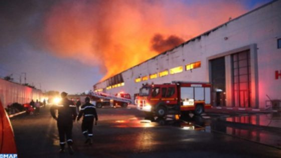 Kénitra : incendie dans un entrepôt de stockage dans la zone Assam