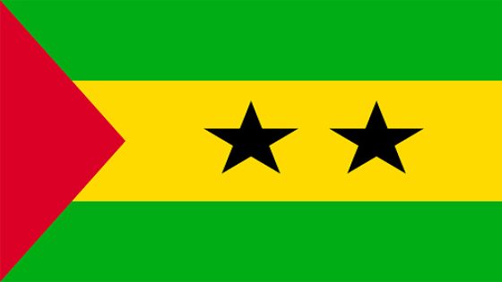 Flag of Sao Tome and Principe. Sovereign state flag of Sao Tome and Principe vector illustration