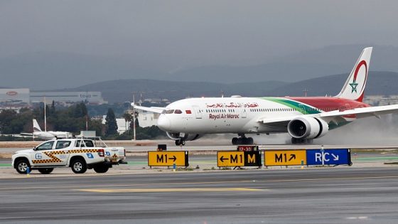 A Royal Air Maroc (RAM) Boeing 787-9 'Dreamliner' aircraft lands at Israel's Ben Gurion Airport in Lod on March 13, 2022, after flying RAM's first scheduled commercial flight from Casablanca. - Royal Air Maroc took off from Morocco's economic capital Casablanca bound for Tel Aviv on March 13, in the carrier's first direct flight to the Jewish state since the two countries normalised ties in 2020. (Photo by JACK GUEZ / AFP) (Photo by JACK GUEZ/AFP via Getty Images)